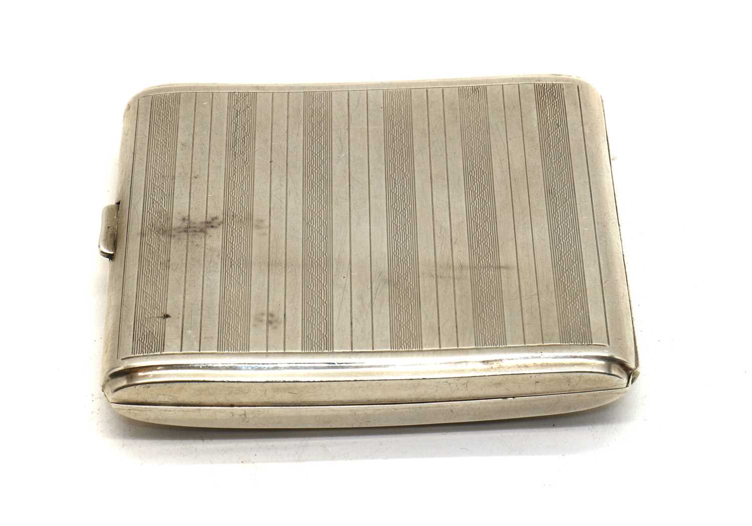 A sterling silver cigarette case, - Image 2 of 3