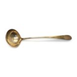 A George III Scottish silver ladle,