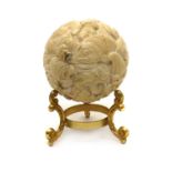 A late 19th century Japanese ivory ball,
