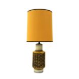 A West German brutalist pottery table lamp,