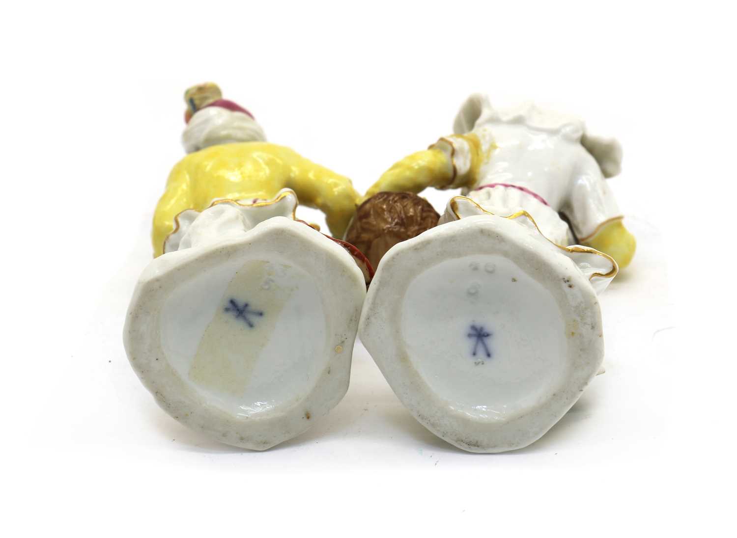 A pair of Edme Samson porcelain figures in the Ottoman taste, - Image 3 of 3