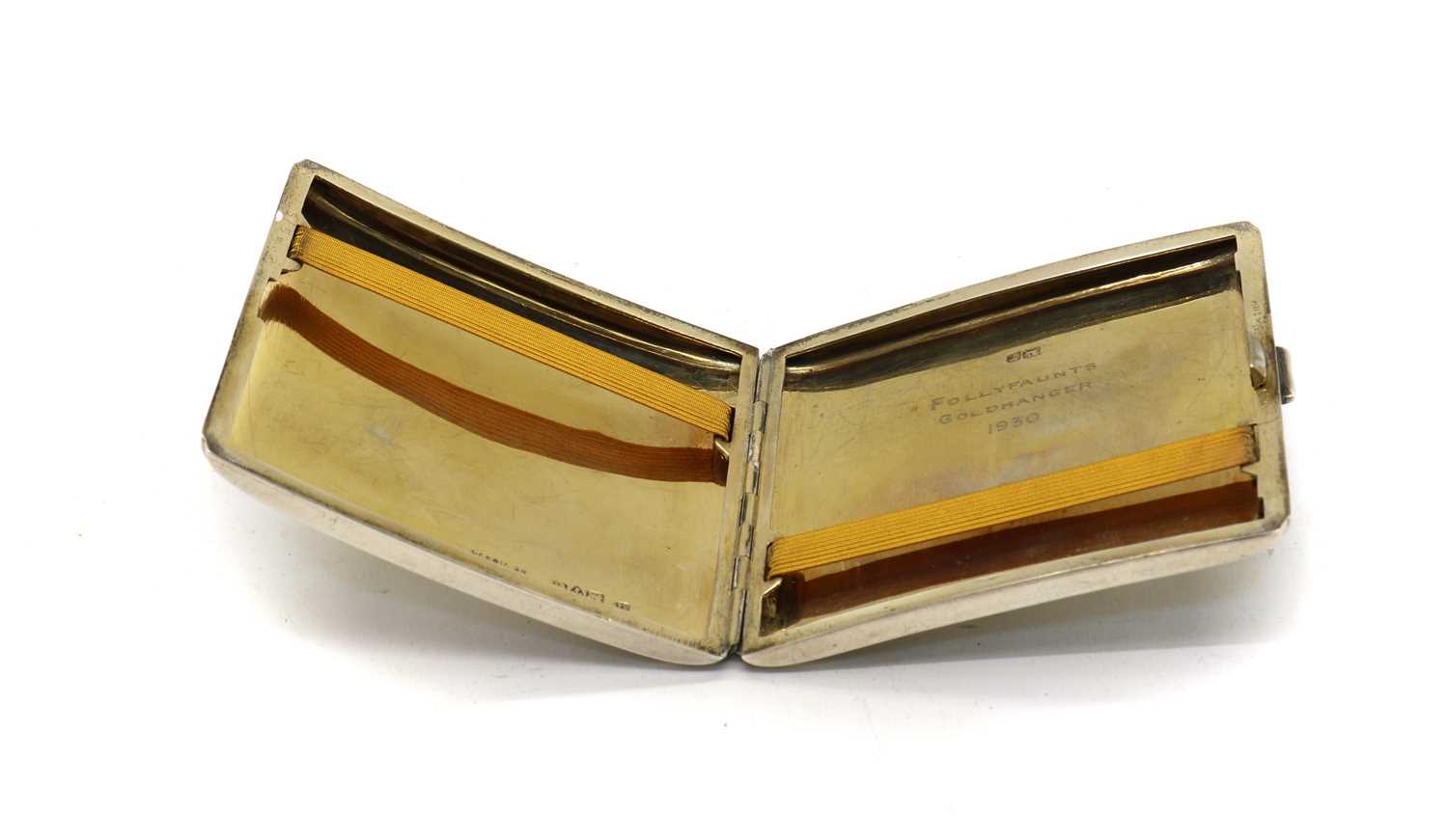 A sterling silver cigarette case, - Image 3 of 3