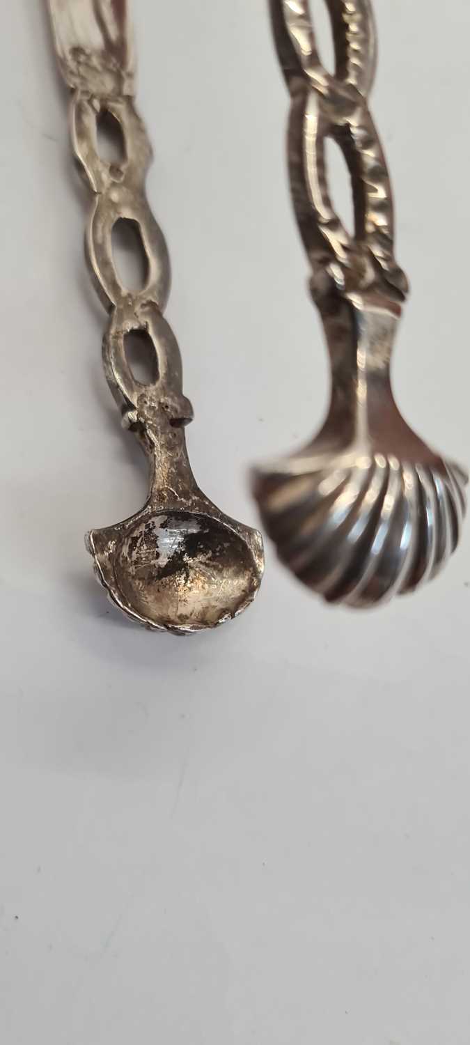 A pair of George III Irish silver sugar tongs, - Image 8 of 21