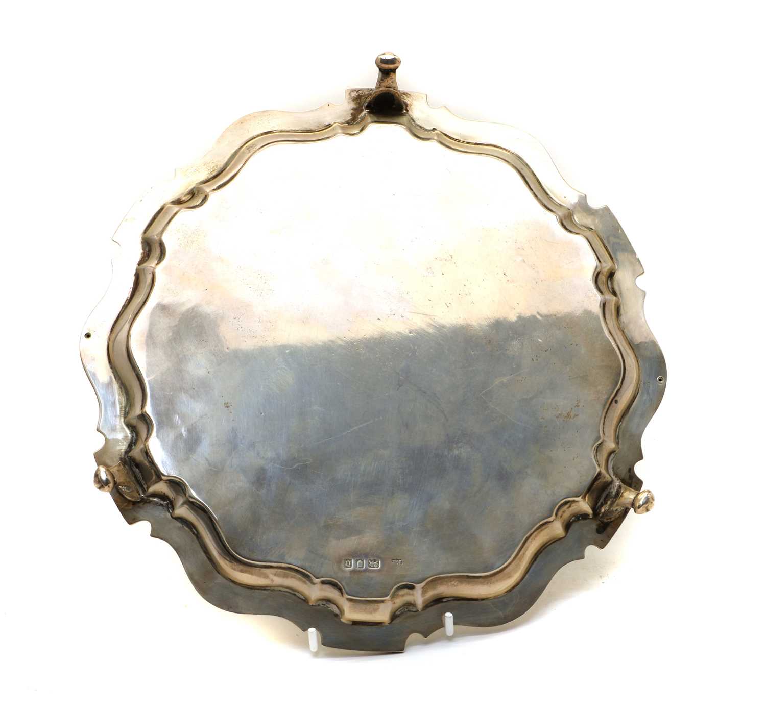 A silver salver, - Image 2 of 3