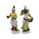 A pair of Edme Samson porcelain figures in the Ottoman taste,