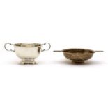 An Art Deco silver Quaich or twin-handled bowl,
