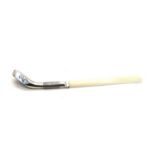 A Victorian silver and ivory paper knife or letter opener,