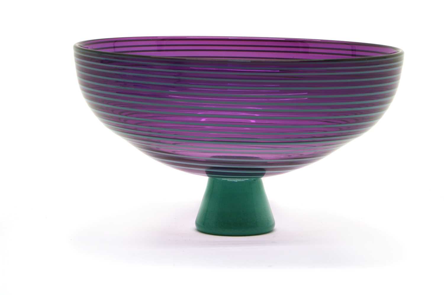 A contemporary art glass bowl, - Image 2 of 3