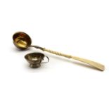 A Continental white metal Toddy Ladle,