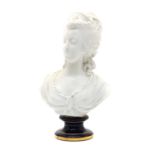 A Sevres porcelain Parian ware bust of Marie Antoinette,