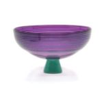 A contemporary art glass bowl,