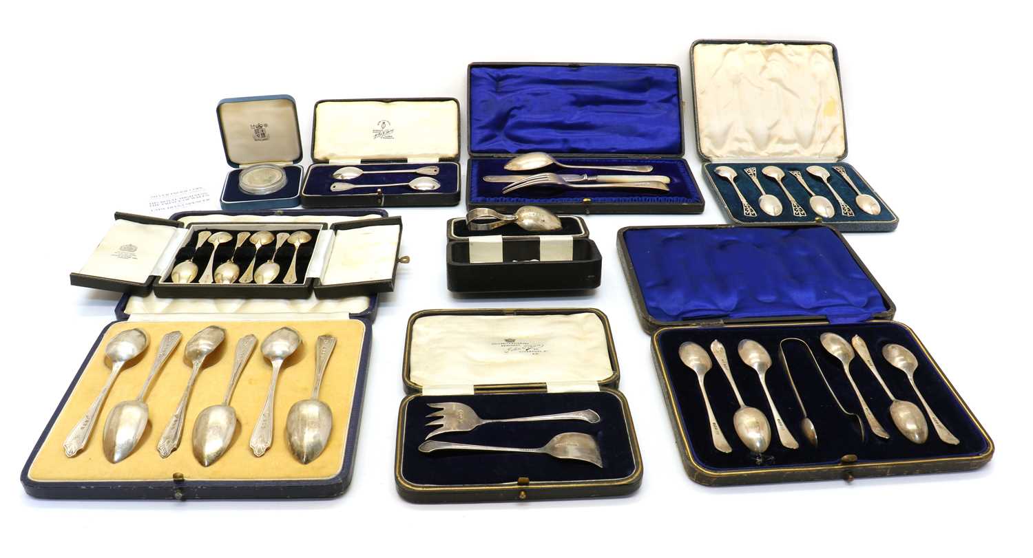 A collection of cased silver flatware - Image 2 of 2