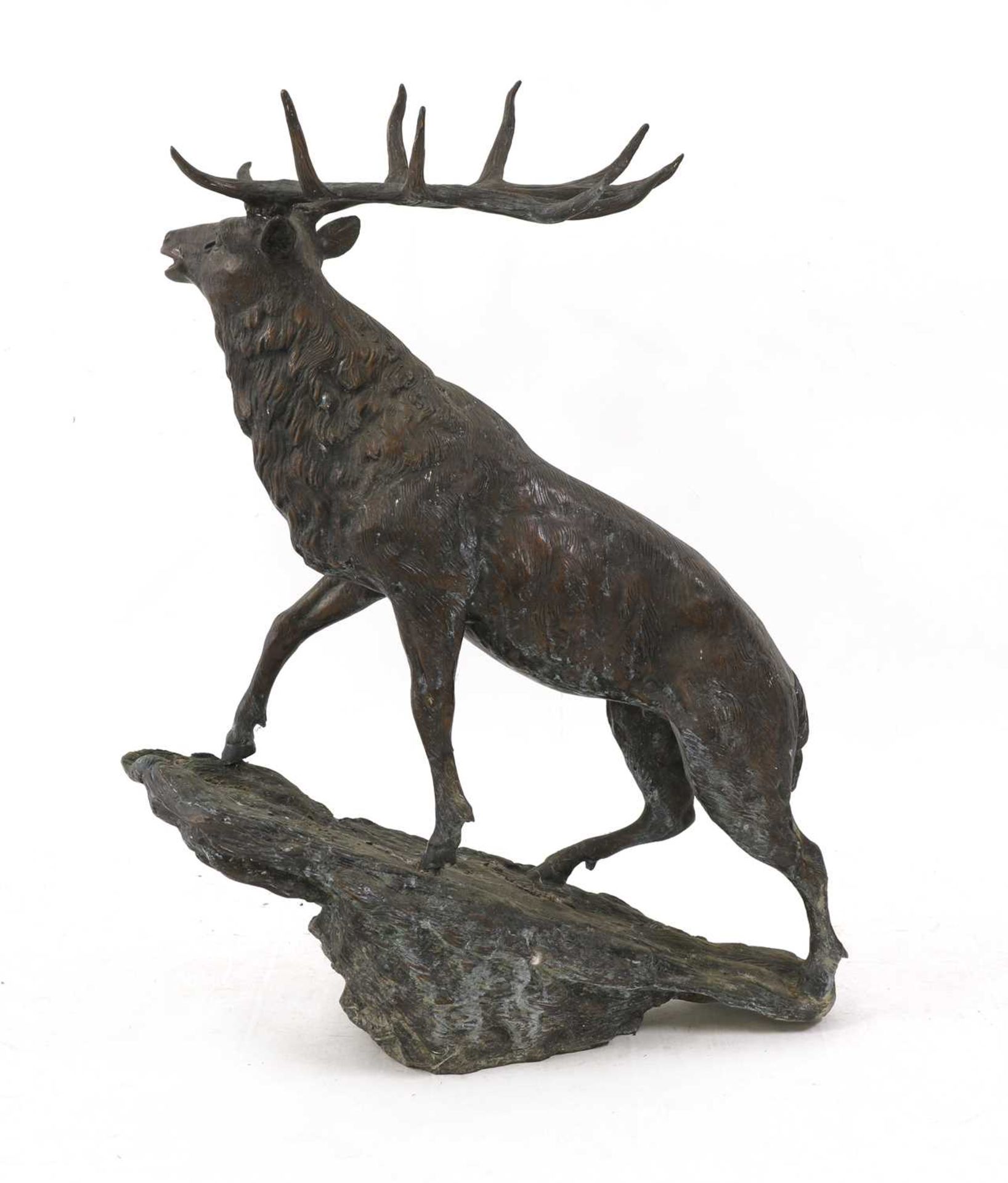 Stag on a rocky outcrop - Image 2 of 2