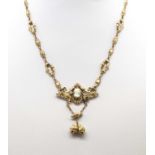 A Continental gold cameo necklace,