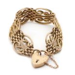 A 9ct gold gate bracelet,