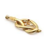 A Russian gold diamond set pendant,