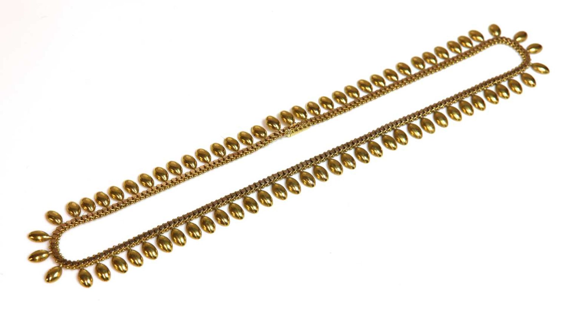 A Victorian gold fringe necklace, - Image 2 of 4