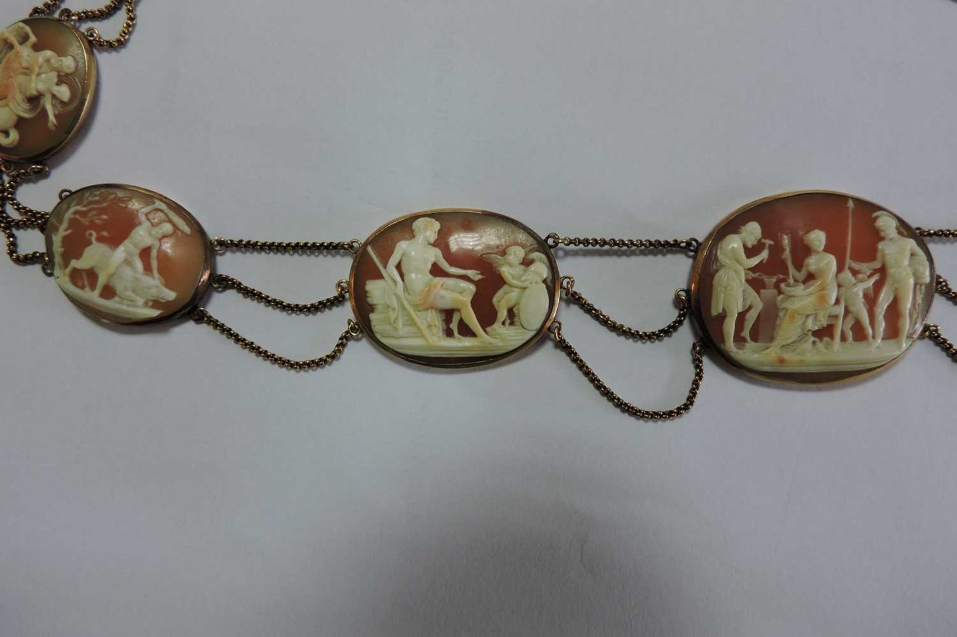 An early 19th century carved shell cameo necklace and earrings suite, - Image 20 of 20