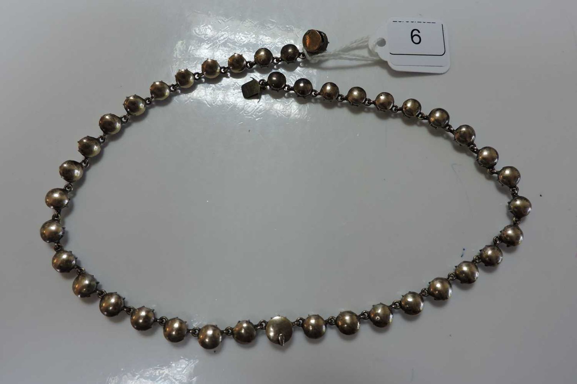 A late Georgian graduated paste rivière necklace, - Image 3 of 4