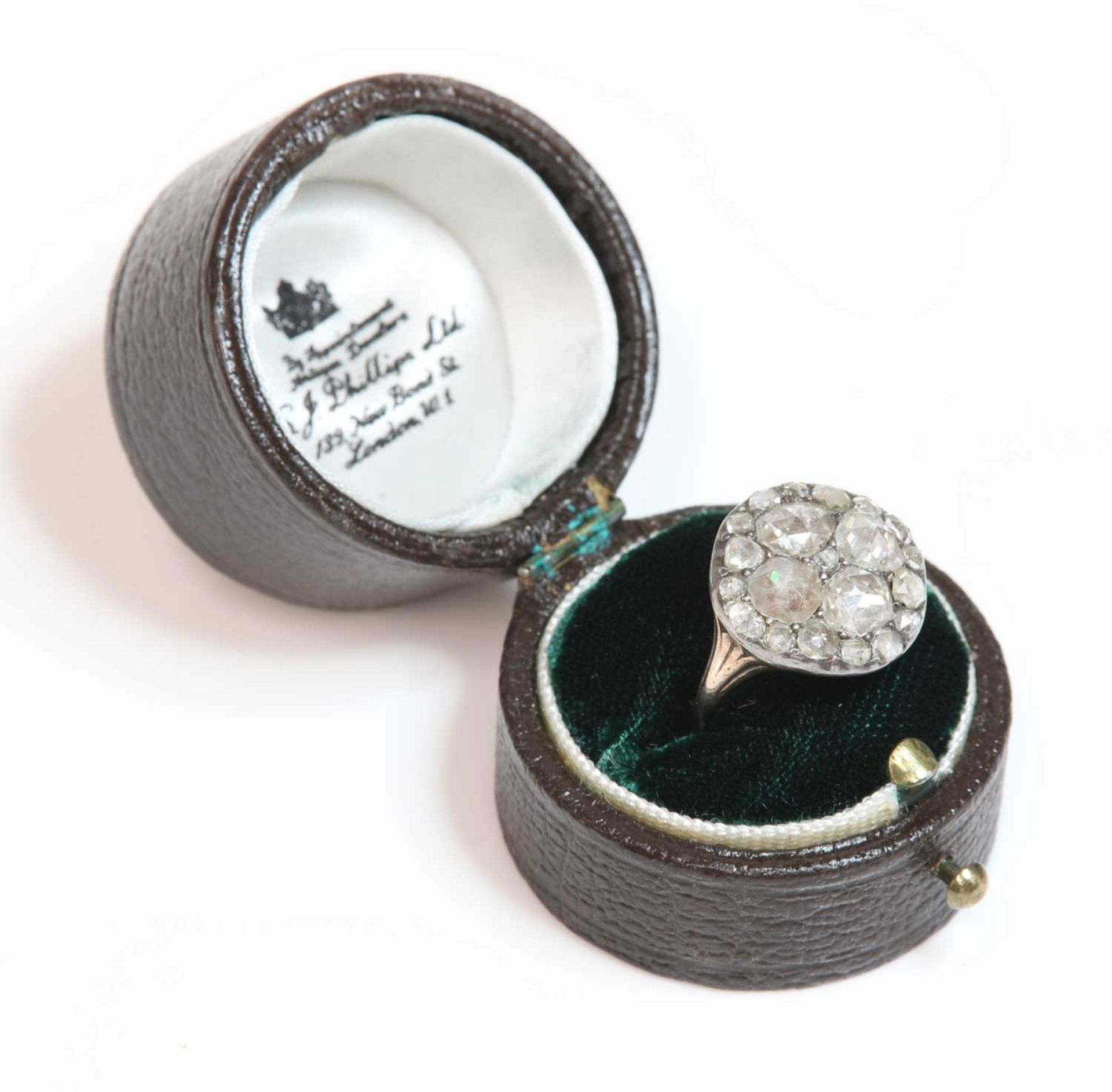 A Georgian diamond cluster ring, - Image 4 of 5