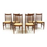 A set of six Danish teak dining chairs,