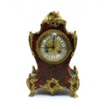 A Louis XVI style Boulle work mantle clock,