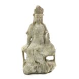 A large Chinese marble figure,