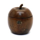 A Georgian style fruitwood tea caddy,