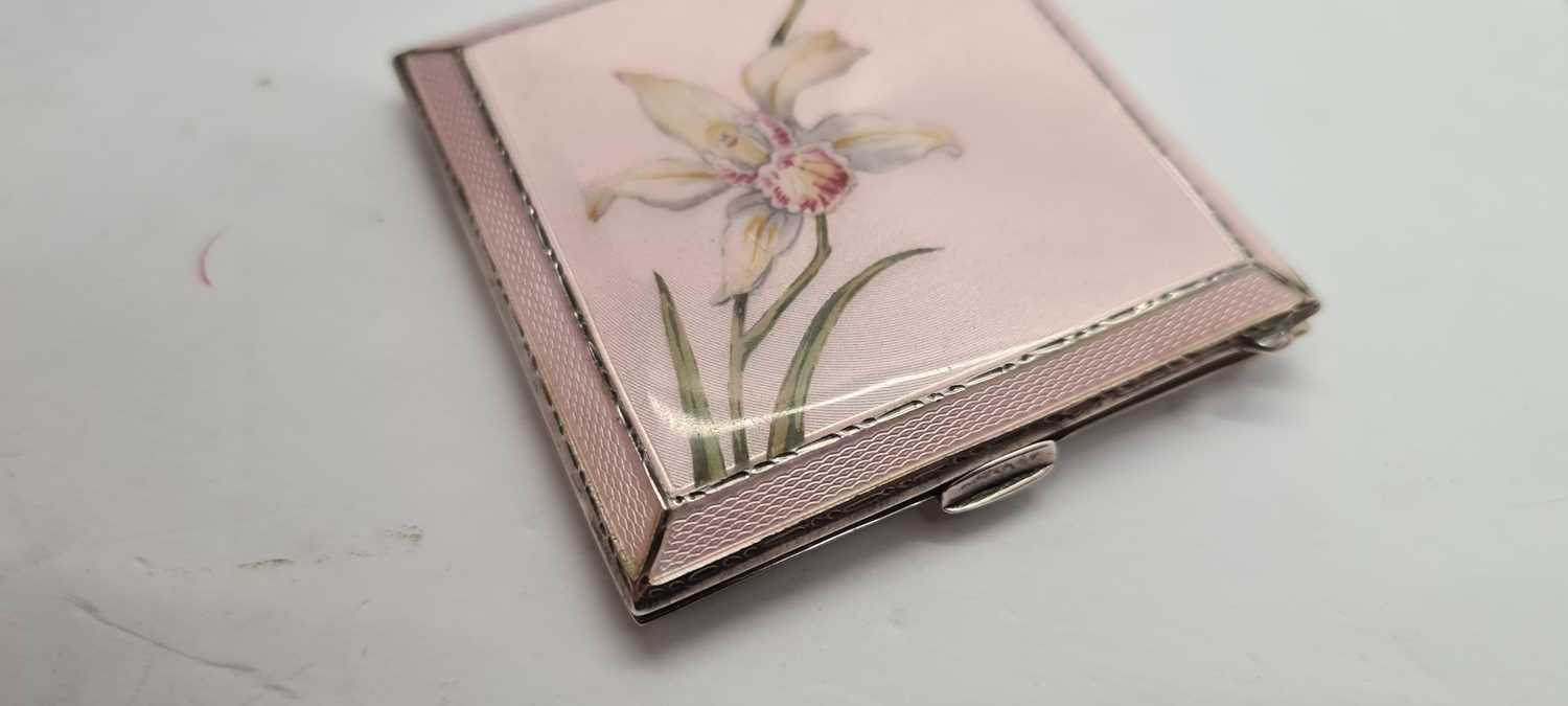 A silver and enamelled compact, - Image 9 of 17