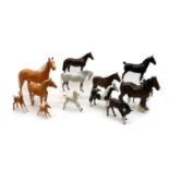 A collection of Beswick horses,