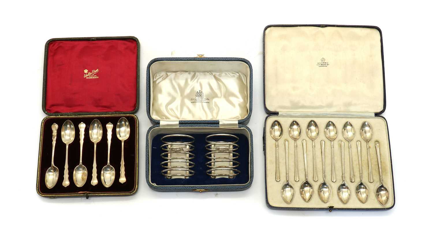 A collection of silver items