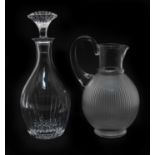 A Lalique water jug,