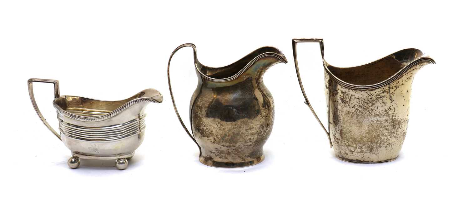 A group of three silver cream jugs - Image 2 of 3