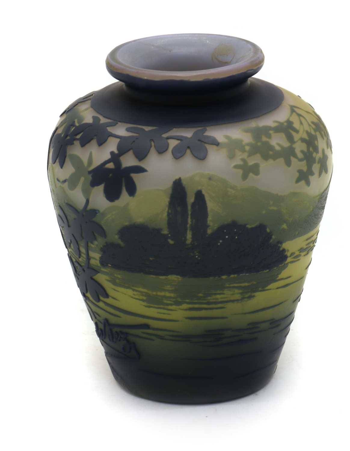 A French De Vez cameo glass vase, - Image 2 of 3