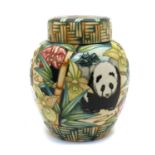 A Moorcroft 'Panda' ginger jar and cover,