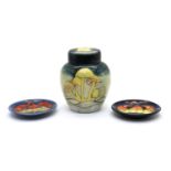 A Moorcroft 'Claremont' pattern ginger jar and cover