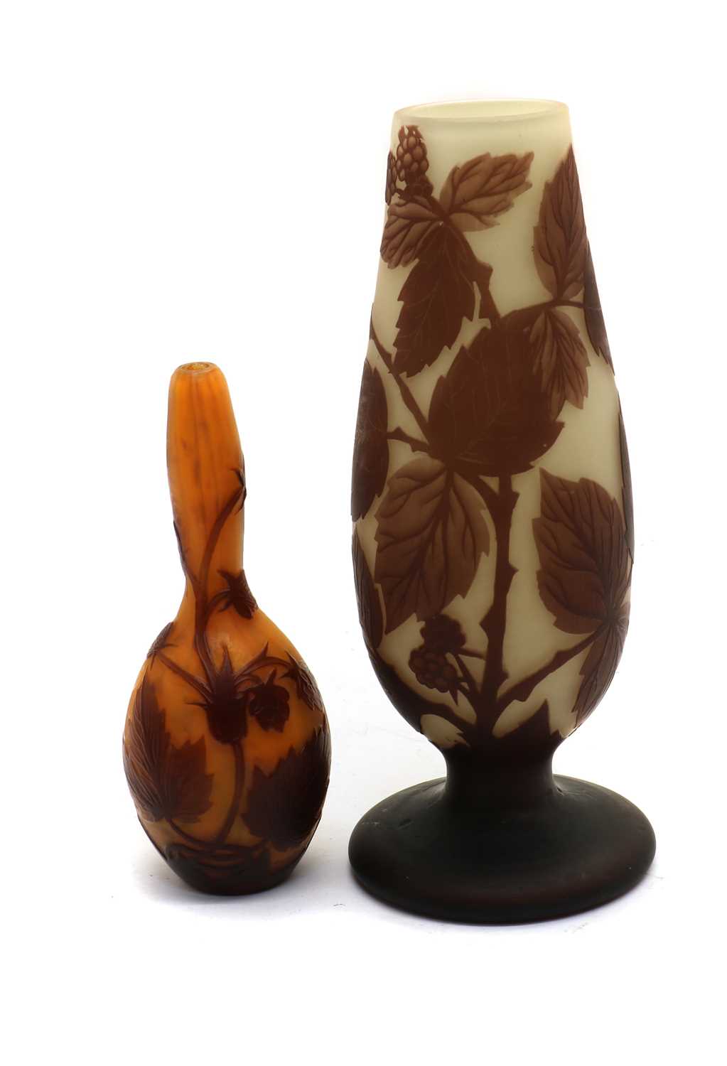 A Loetz acid-etched cameo glass vase,