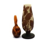 A Loetz acid-etched cameo glass vase,