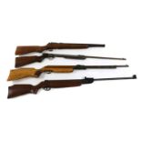 Four air rifles,