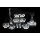 A collection of The Glass Gallery Ltd engraved glassware,