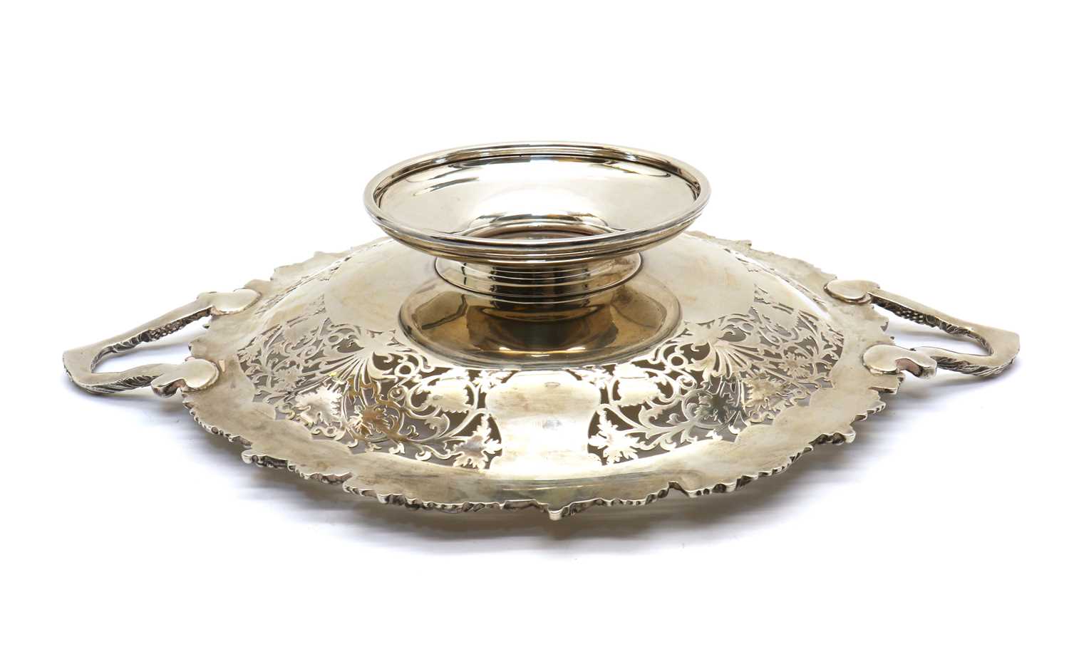 A twin handled silver pedestal dish, - Image 3 of 4