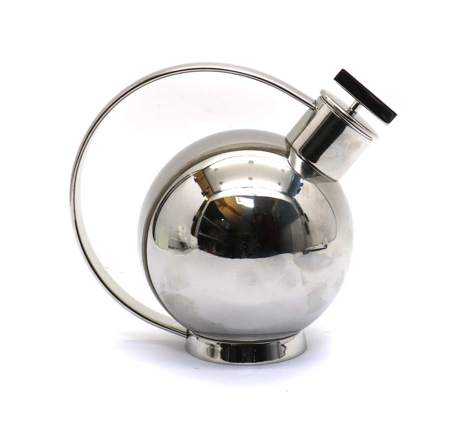 An Alessi Sylvia Stave stainless steel cocktail shaker
