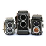 A Rolleiflex twin lens 127. camera,