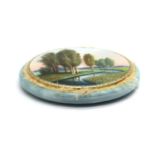 A Continental silver and enamelled compact,