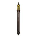 A Regency mahogany stick barometer,