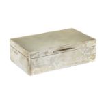 An Elizabeth II silver cigarette box,