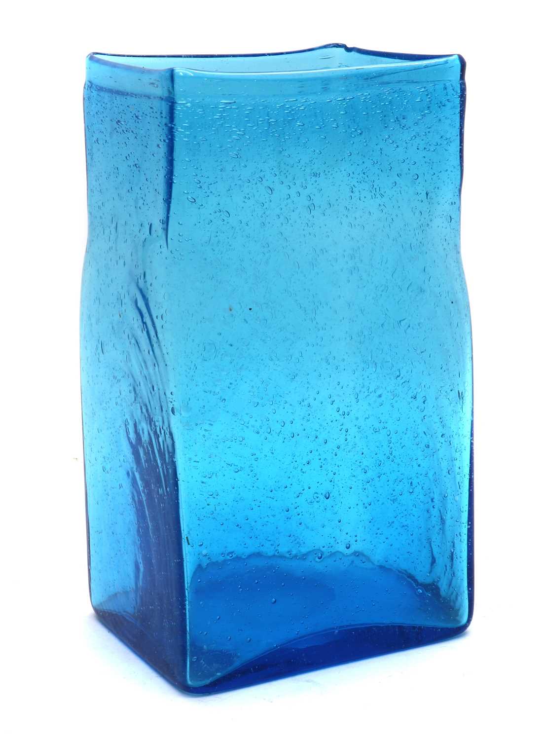 A large blue glass vase - Image 2 of 3