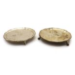 A pair of early George III silver salvers