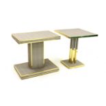 A contemporary faux shagreen lamp table,
