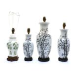 A set of three Carlos Remes ceramic table lamps,